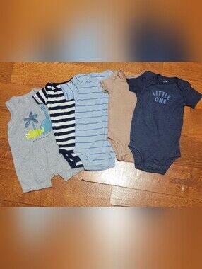 12M Baby Boy Bodysuit & Romper Lot